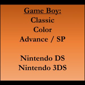 CIB (Complete in Box) für folgende Systeme Game Boy Classic / Color / Advance / Nintendo DS / Nintendo 3DS